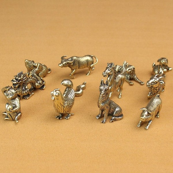 Tyre Ornament Skulptur Kobber Miniaturer Figurer HEST HEST Horse