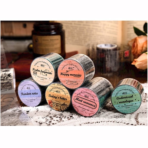 3 Stk Vintage Tape Letter Stickers E-3CM E-3CM E-3cm
