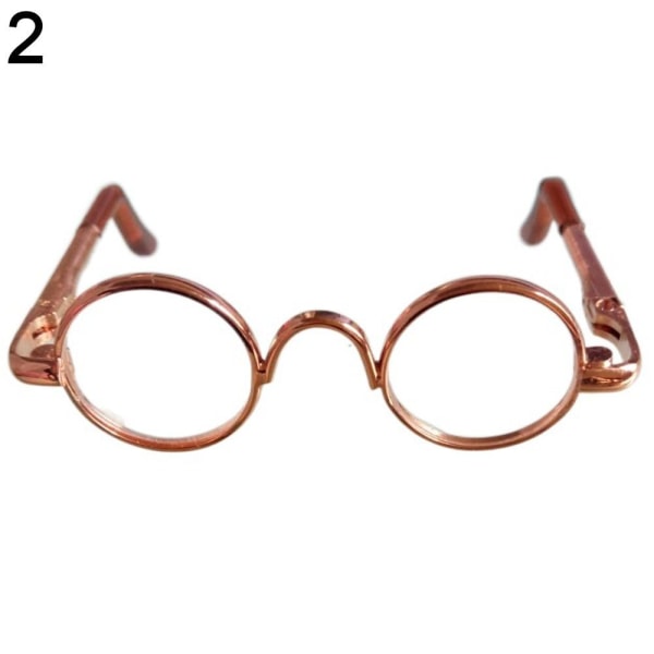 Søte runde plysjdukkebriller 2 2 2