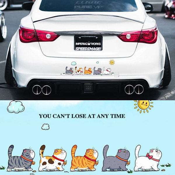 Pet Cat Car Sticker Climbing Cats Car Sticker L L