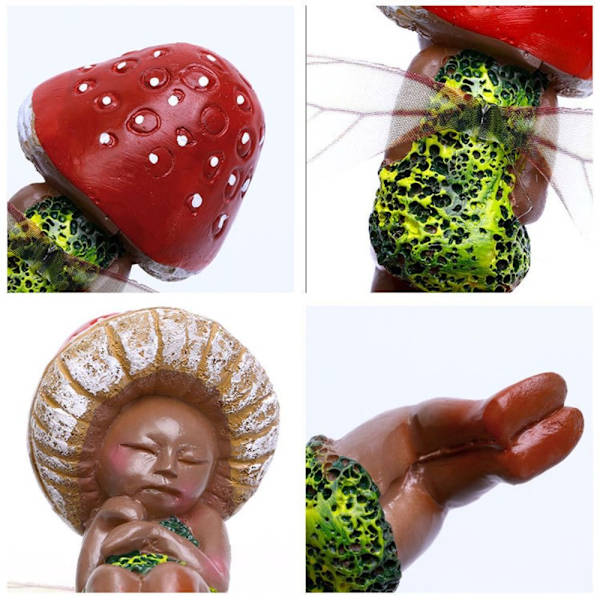 Mushroom Elf Ornaments Resin Ornament Sleeping Fairy