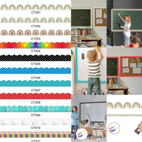 Magnetiske borders Whiteboard magnetstrimler 7 7 7