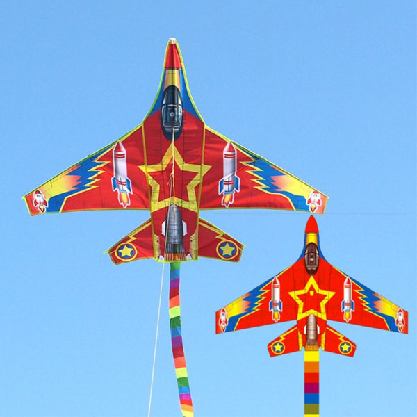 Plastic Fighter Drage Large Plane Kites 3 3 3