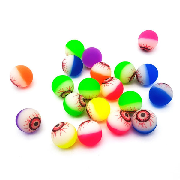 10 stk Bouncy Eyeball Bouncy Ball Halloween Terror Prop Color Random