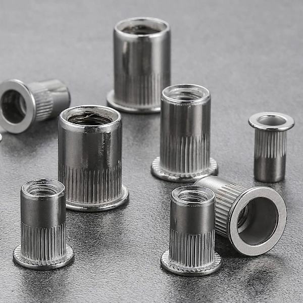 100 Styck Nitmutter Flat Head Rivnut Insatsmutter