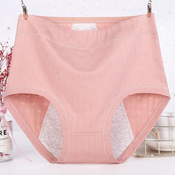 Menstruationsunderbukser Plus Size Bomuldstrusser 4XLBEAN PINK BEAN 4XLBean Pink