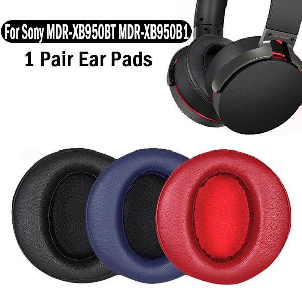 1 pari vaihtokorvatyynyjä Sony MDR-XB950BT RED -puhelimeen red