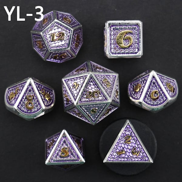 7kpl/ set DND Metallioppa Polyhedral Noppa YL-3 YL-3 YL-3