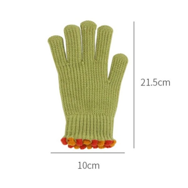 Full Finger Handsker Strikkede Stretch Handsker GUL yellow