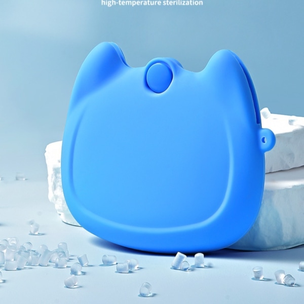 Tandproteseopbevaringsboks Tandholder BLÅ blue