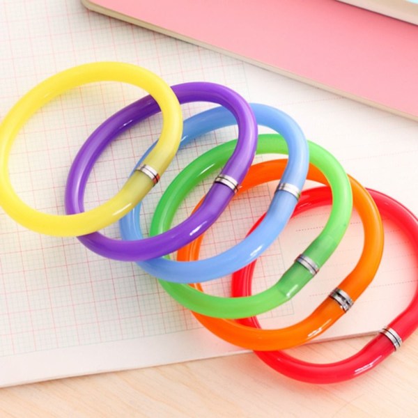 6 kpl kuulakärkikynällä rannerengas kynä geelikynä Random Color