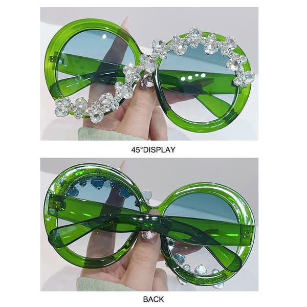 Round Frame Solbriller Y2K Shades SORT-GRÅ SORT-GRÅ Black-Grey