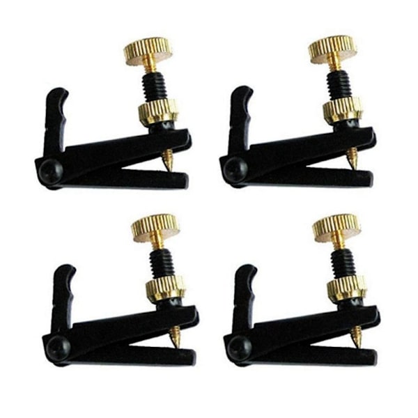 Violin String Fine Tune Adjuster Tuner 3/4-4/4 SVART Black