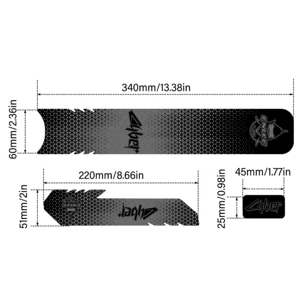 1 SET Cykelramsdekal Cykelskyddsfilm 3 3 3