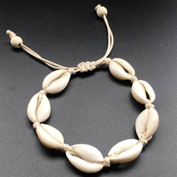 5 stk Sea Shell Armbånd SORT black