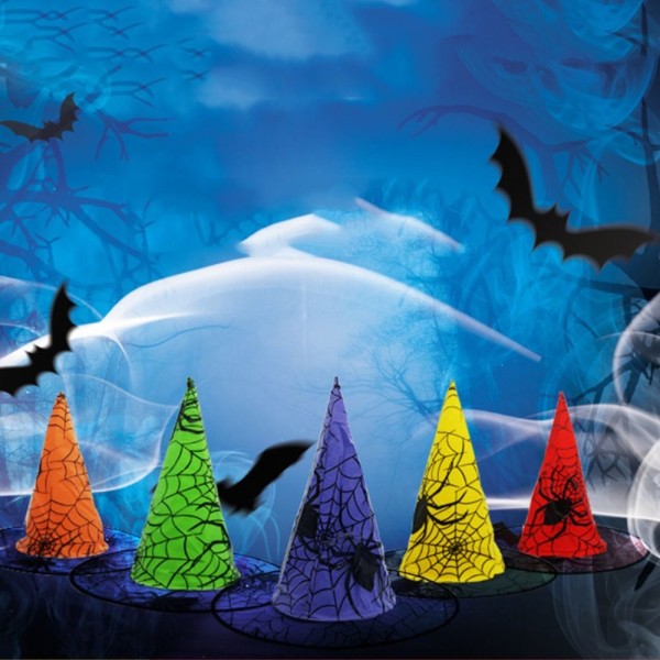Halloween Witch Hat Terävä hattu Tarvike VILLA purple