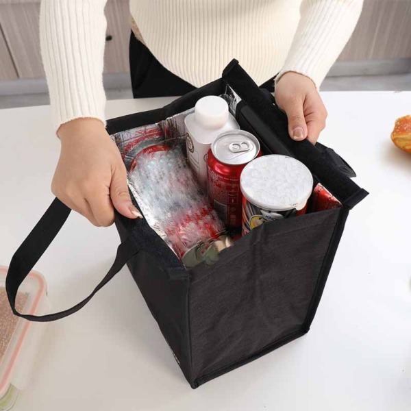 Thermal Lunch Bag Isolerad Cool Food Bag GRÅ grey