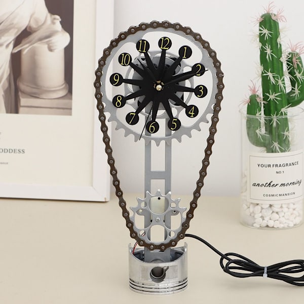 Chain Gear Clock Desktop Clock BLÅ A A Blue A-A