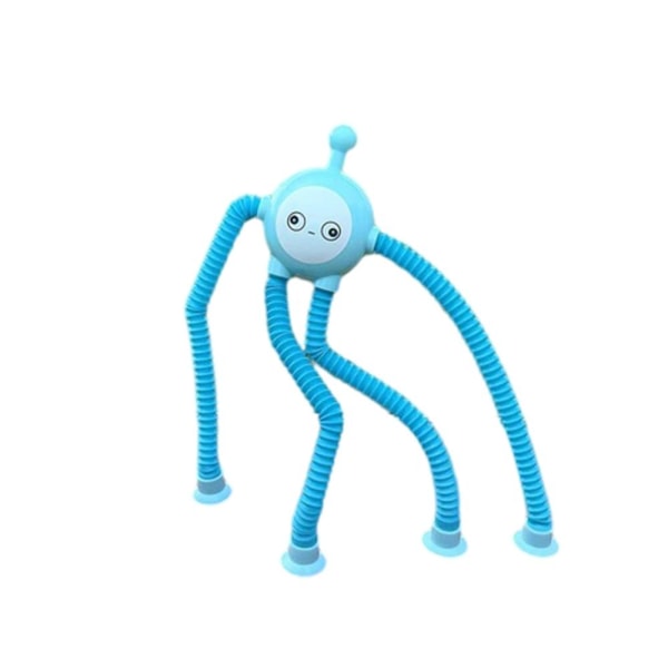 Teleskooppinen Pop Tube Toy Jousiputkilelu SININEN Blue