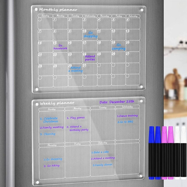 Akrylkalender Magnetisk akrylskiva 4 4 4