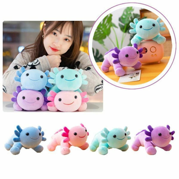 30 cm Axolotl plyschleksak söt Kawaii tecknad plysch fylld mjuk docka rosa