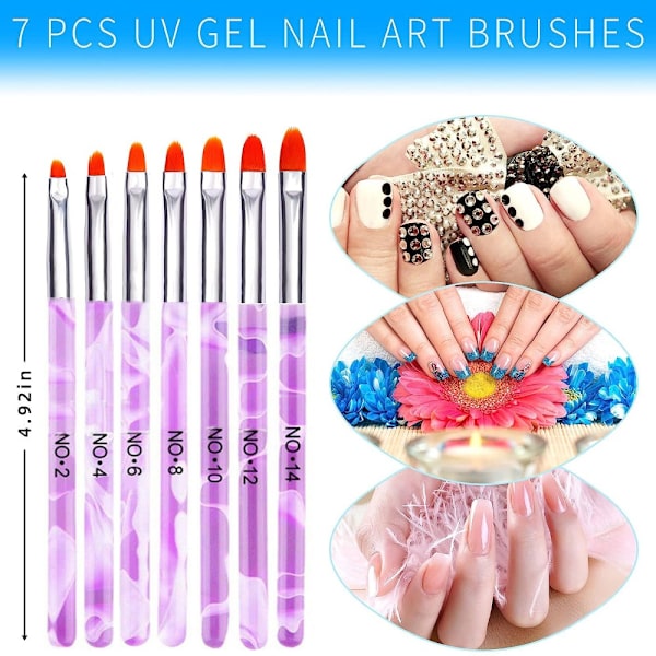 28 kpl Nail Pen Tool Set Nail Harja Set Nail Crystal Pen