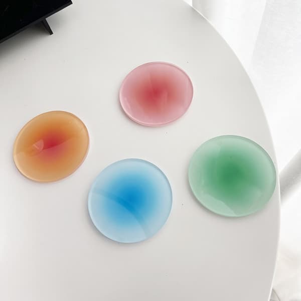 Gradient Akryl Coasters Round Cup Pad ORANSJE orange