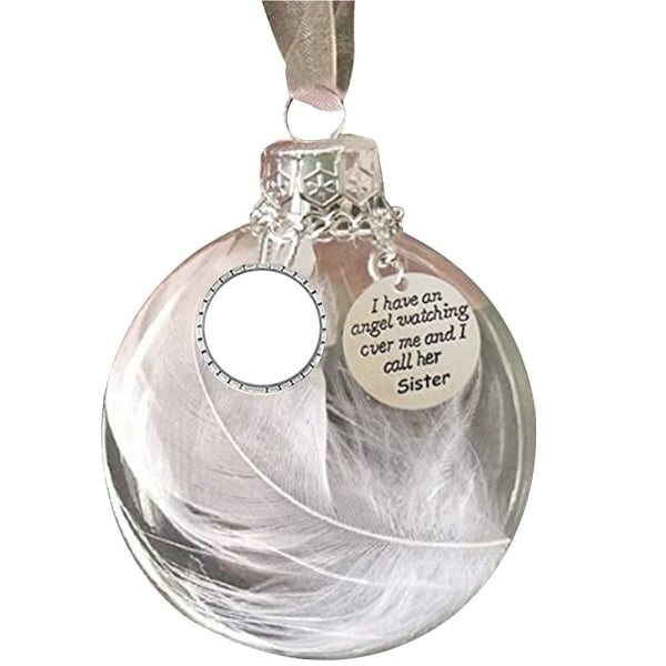 Angel Feather Ball Transparent Ball Pendant SISTER SISTER sister