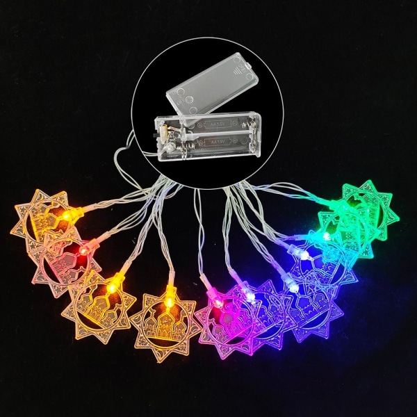 2m 10LED LED String Light Ramadan Lantern MULTICOLOR 2M multicolor Style 2