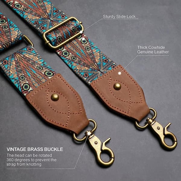 Broderi veskestropp 2" bred krysskropsrem