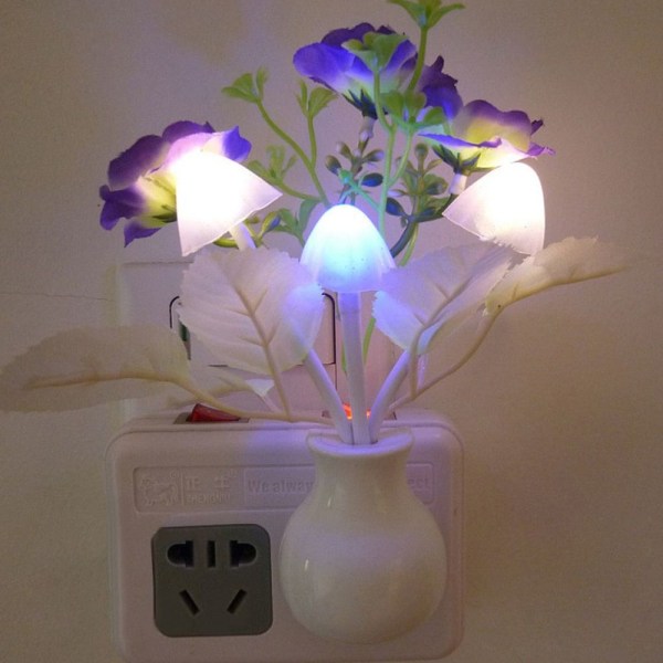 LED Mushroom Night Lights Blomsterlampe 4 4 4