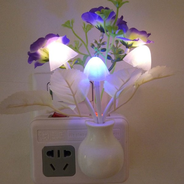 LED Mushroom Night Lights Blomsterlampe 6 6 6