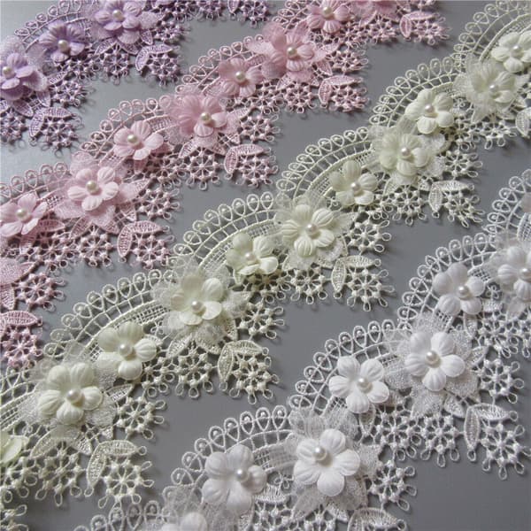 Kammusling Blomster Beaded Broderet KAFFE Coffee