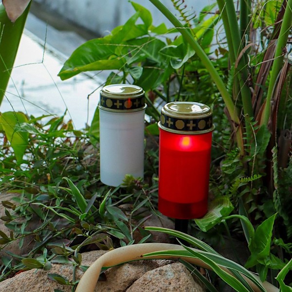 Solar Grave Light Lawn Light RÖD STYLE-1 STYLE-1 Red Style-1-Style-1