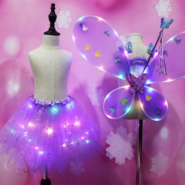 Glowing Wings Butterfly Wings -setit ROSE RED rose red