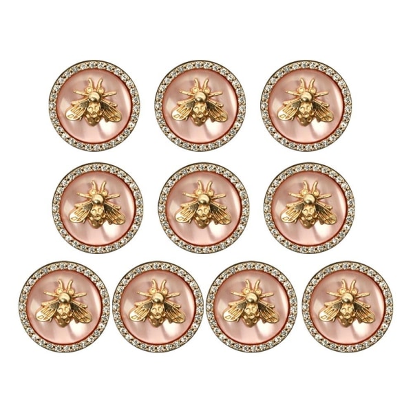 10st Strassknappar Pärlhårnålar ROSA 23MM Pink 23mm