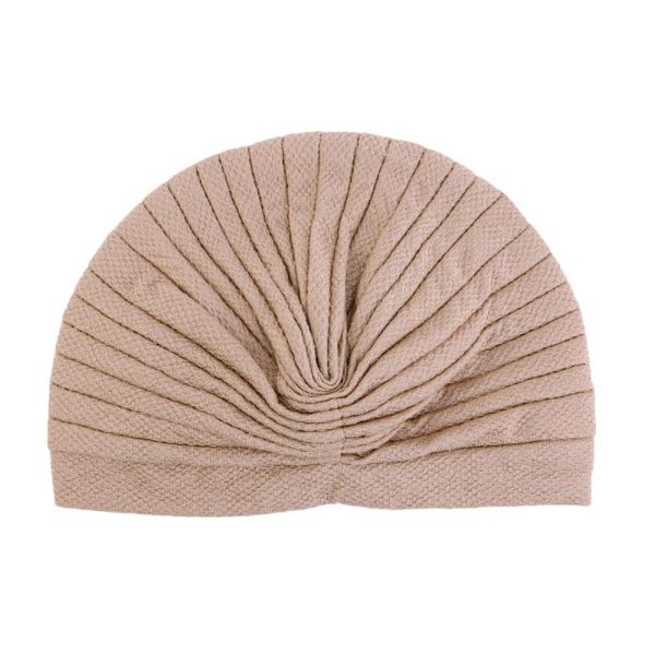 Flæseblomst Turban Chemo Beanie Cap CAMEL camel