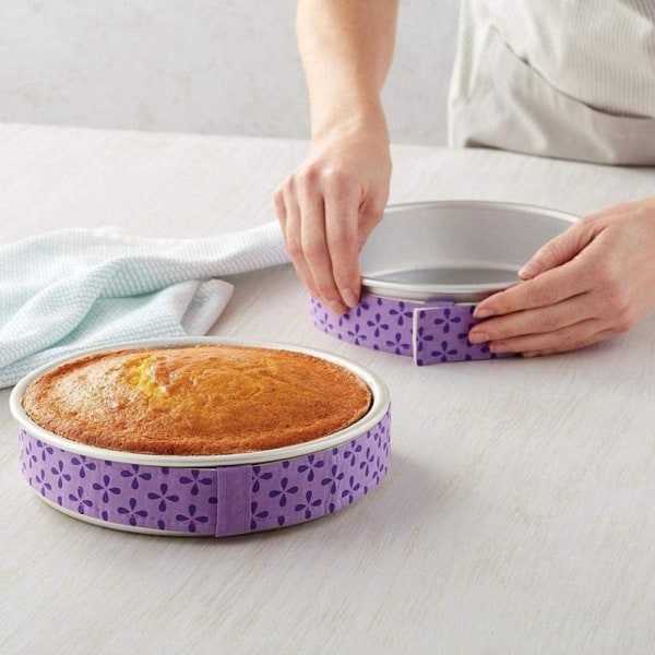 2/4st Bake Even Strip Bakplåtsskyddsrem LILA 4ST Purple 4Pcs-4Pcs