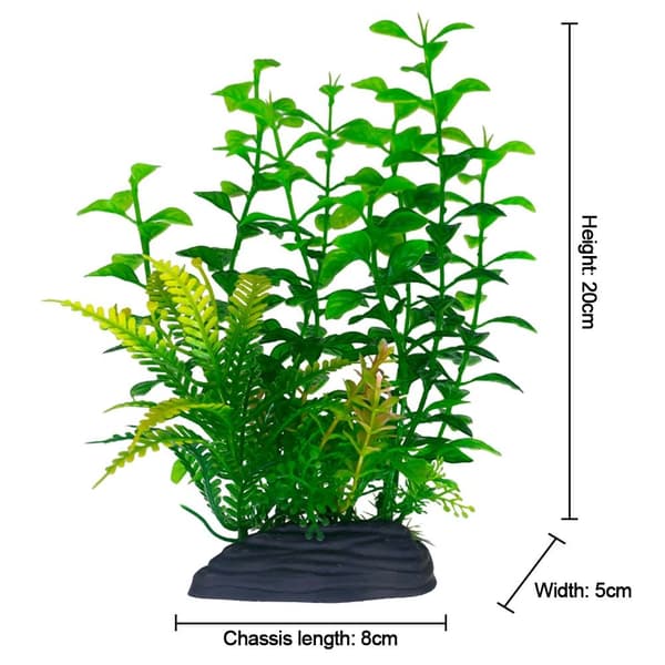 Konstgjorda vattenväxter akvarium gräs 3 3 3