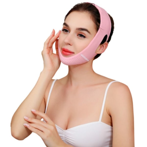 V-line Face Chin Cheek V-Line Lifting Belt Ansiktslyftande bandage pink