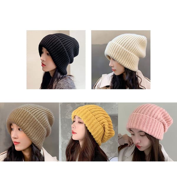 Strikkede Beanies Vinter Efterår Hatte 6 6 6