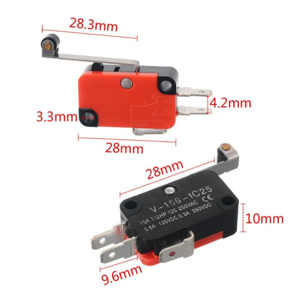 10 stk Mikrobryter grensebryter V-156-1C25