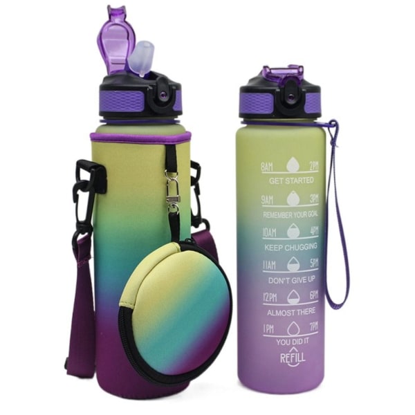 Förvaringsväska för vattenflaska GUL&LILA yellow&purple