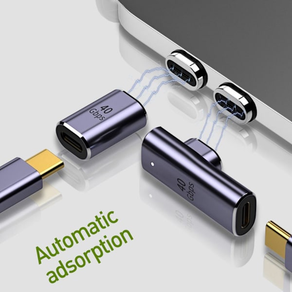 USB4.0 Type-C Magnetisk Ladeadapter