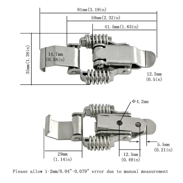 Toggle Lock Spenne Lås 2 STK 2 STK 2pcs