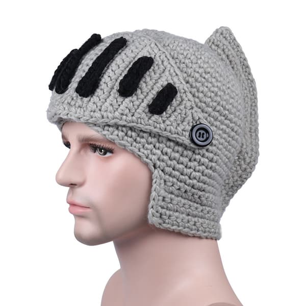 Neulottu hattu Talvihattu HARMAA Grey