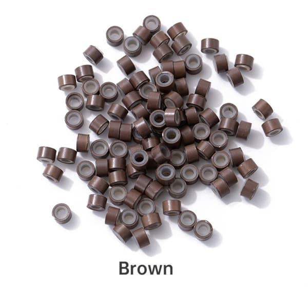 500 STK Hårperler Micro Links Ringe BRUN Brown