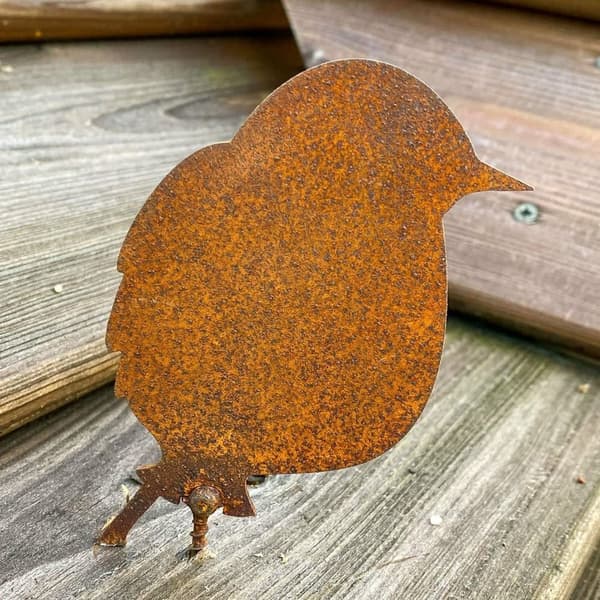Rusten Metalfugl Figur 1 1 1