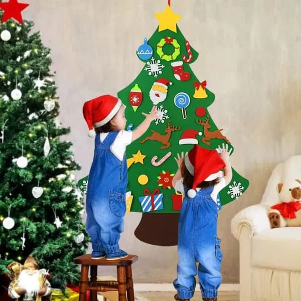 Julgran i filt Juldekoration E E E