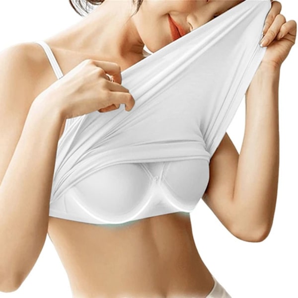 Spaghetti Strap Väst Basic Väst VIT XL white XL